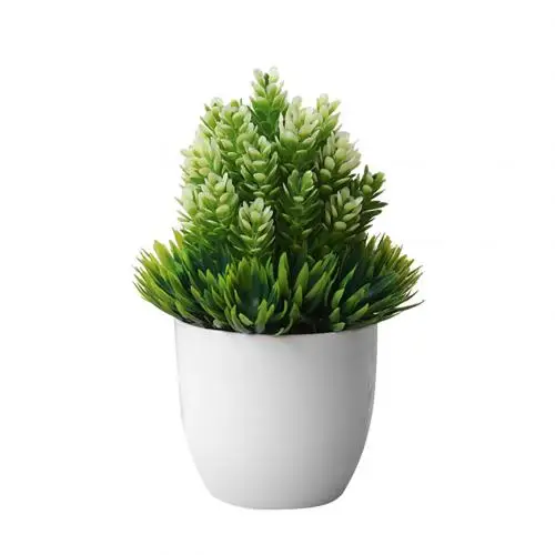 White Green Креативные Мини Искусственные растения бонсай маленький горшок для дерева растения поддельные цветы украшения в горшках украшение дома отель сад Декор - Цвет: White Green