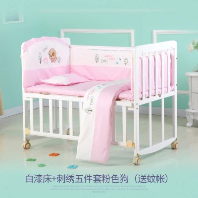H1 Crib Solid Wood Without Paint Can Be Spliced Big Bed Baby BB Bed Multifunctional Children Bed Newborn Cradle Kids Furniture H1 Crib Solid Wood Without Paint Can Be Spliced Big Bed Baby BB Bed Multifunctional Children Bed Newborn Cradle Kids Furniture