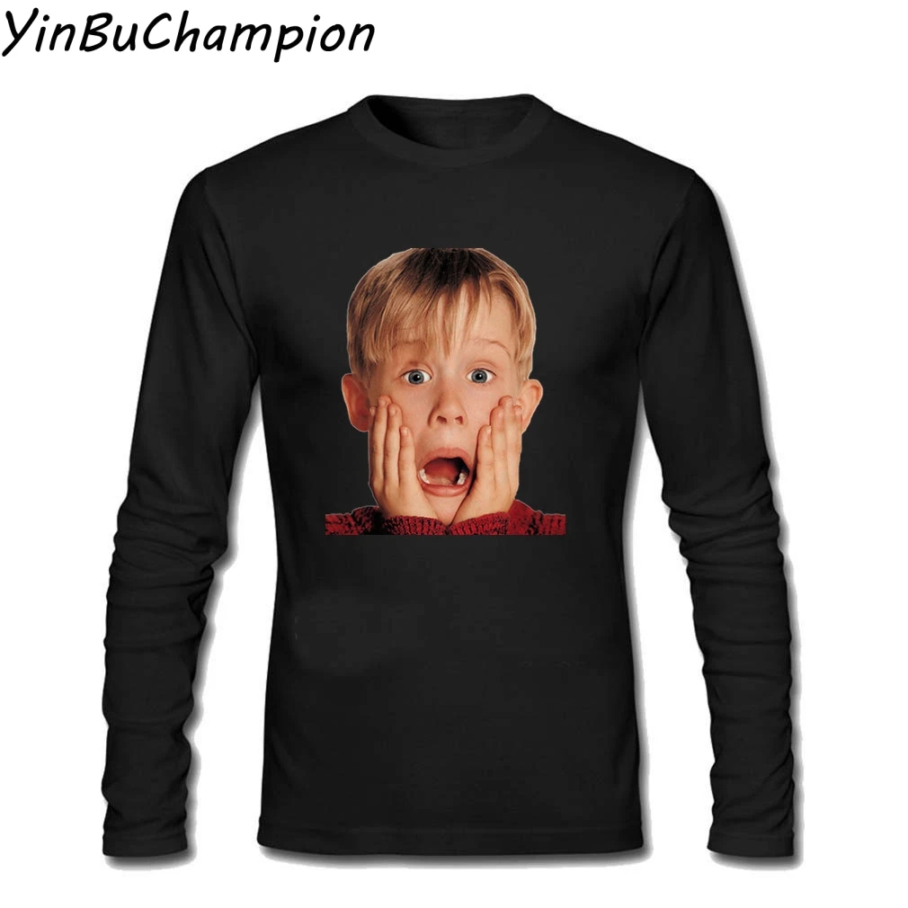 Stone Alone футболка Macauly Culkin из дома одна мужская длинная Хлопковая размера плюс 2XL 3XL |