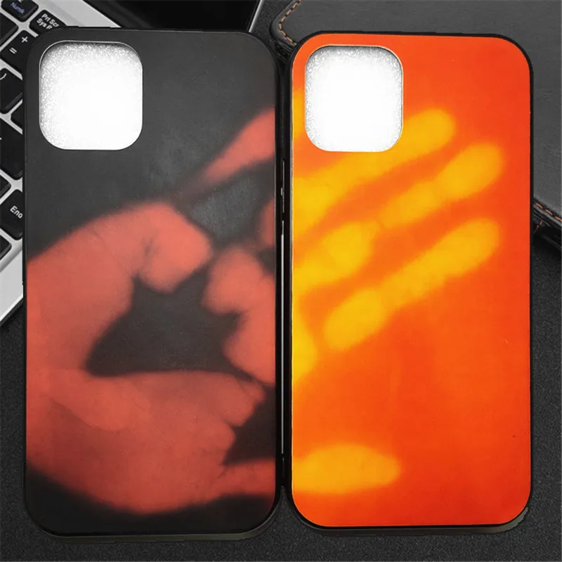 50pcs Thermosensitive Color Change Magical PU Case For iPhone 11 Pro Max XS XR X 8 7 6 6S Plus 5 5S Thermal Sensor Heat Cover