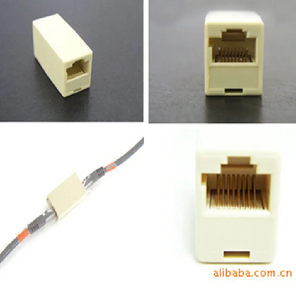 RJ45 сетевой кабель соединитель сети Ethernet двойной прямой головкой Lan кабель Joiner муфта