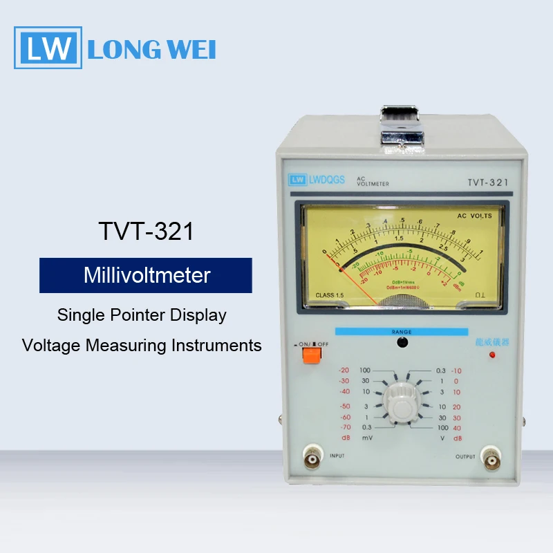 TVT-321 Одиночная игла одноканальный милливольтметр Напряжение измерительные приборы вольтметр переменного тока для измерения частоты 5 Гц-1 МГц