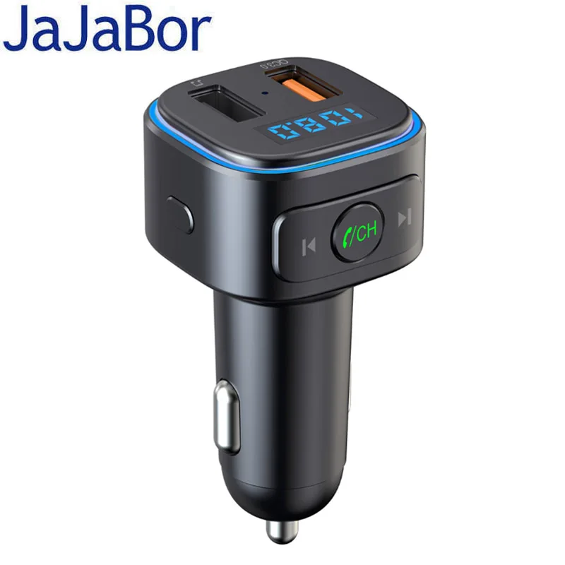 JaJaBor Bluetooth 5 0 автомобильный комплект Handsfree FM передатчик модулятор музыкальный MP3