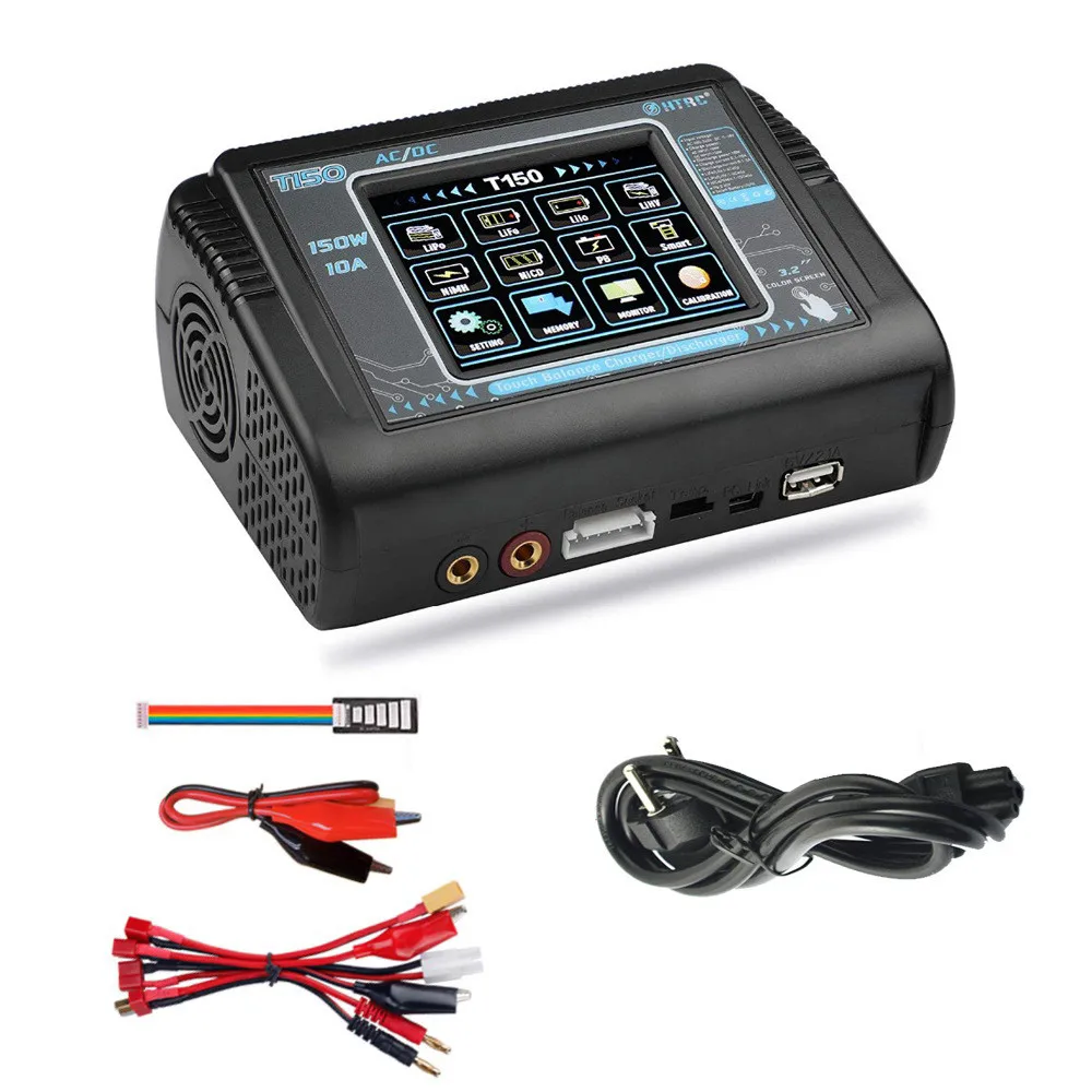HTRC T150 150 Вт 10A AC/DC 1-6S зарядное устройство с сенсорным экраном | Игрушки и хобби
