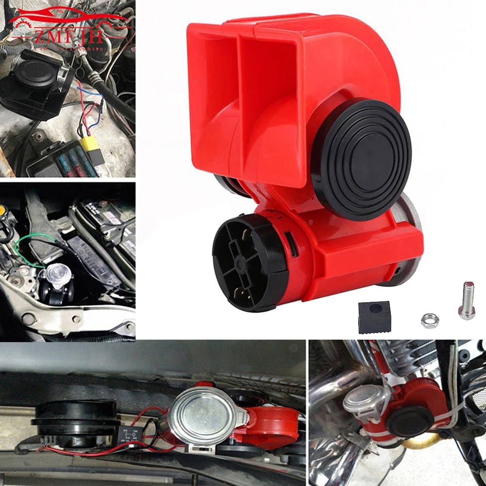 

150dB Snail Horn Air Horn Dual Trumpet Air Super Loud Horn Electricity Machine Horn Truck For Train Lorry Boat Motorcycle Car
