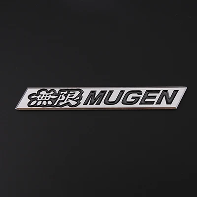 MUGEN in Black 10 x новейший 3D алюминиевый сплав Автомобильная Эмблема Для Mugen PowerCar аксессуары клейкий Автомобильный логотип для автомобильного стайлинга значок - Название цвета: MUGEN in Black