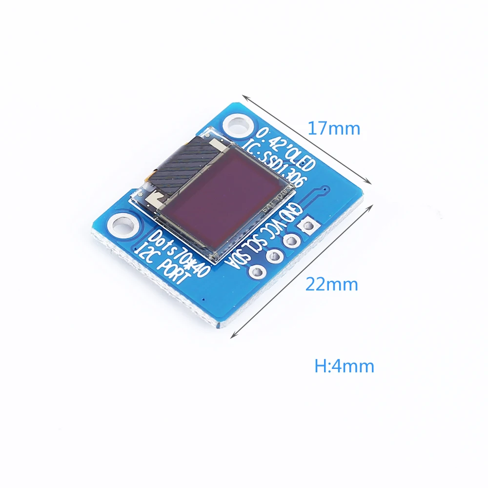 0.42in I2C IIC 72x40 белый oled-дисплей модуль SSD1306 драйвер 72*40 3,3 В