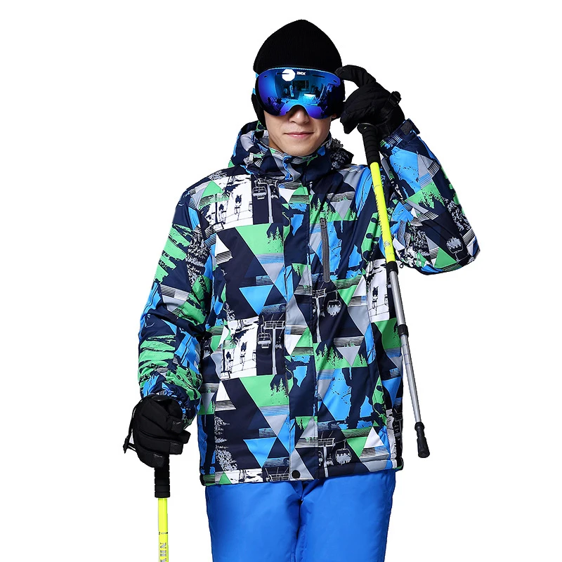 

Men Ski Suit Brands Windproof Waterproof Warmth Clothing Ski Jacket Men Snow Set Winter Skiing and Snowboarding Suits