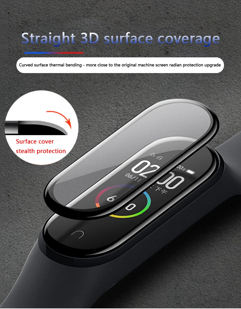 Смарт-браслет для Xiaomi Mi Band 4, Гидрогелевая пленка, не закаленное стекло, взрывоустойчивая к царапинам Защитная пленка
