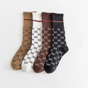 

Hot Sale Casual Men and Women Cotton Socks fashion design Plaid Colorful Socks