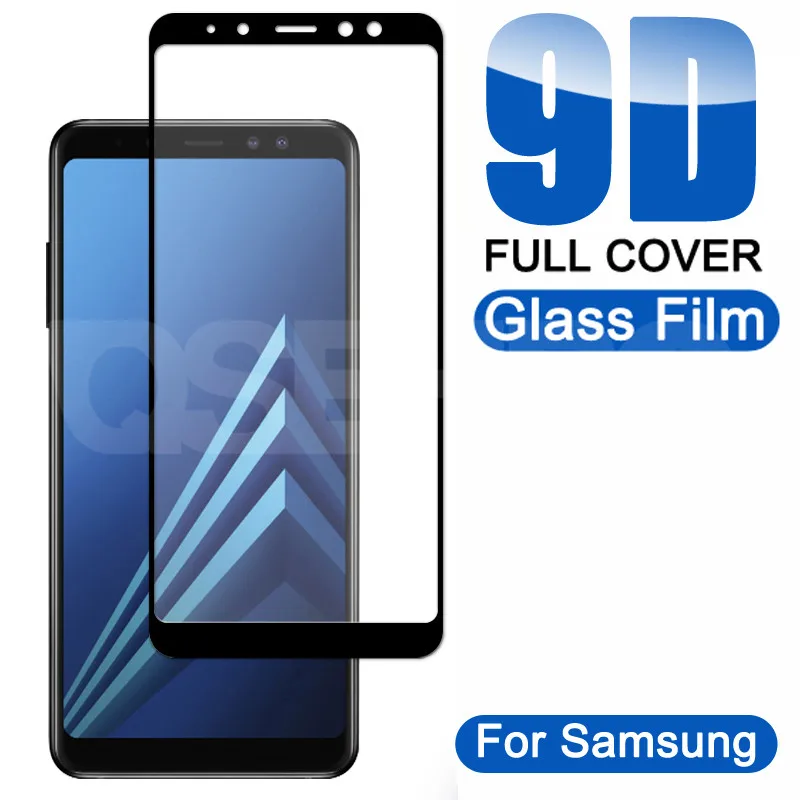 Protector de vidrio templado 9D para pantalla de móvil, película protectora para Samsung Galaxy A5, A7, A9, J2, J8, 2018, A6, A8, J4, J6 Plus, 2018