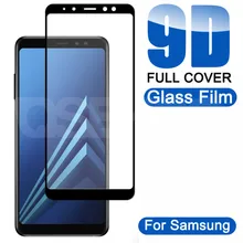 9D Protective Glass On the For Samsung Galaxy A5 A7 A9 J2 J8 2018 A6 A8 J4 J6 Plus 2018 Tempered Glass Screen Protector Film