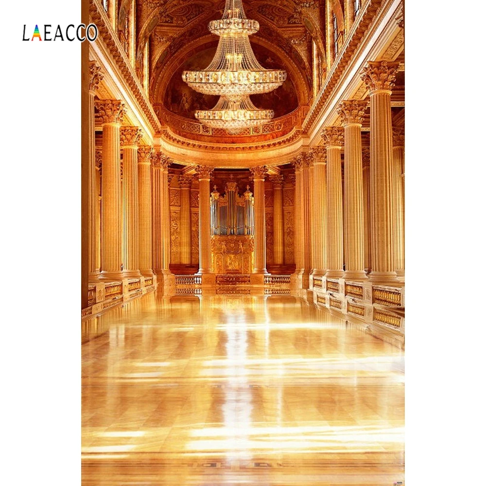 

Laeacco Gorgeous Palace Hall Photography Backdrops Vinyl Photo Backdrop Custom Photographic Backgrounds Props For Photo Studio