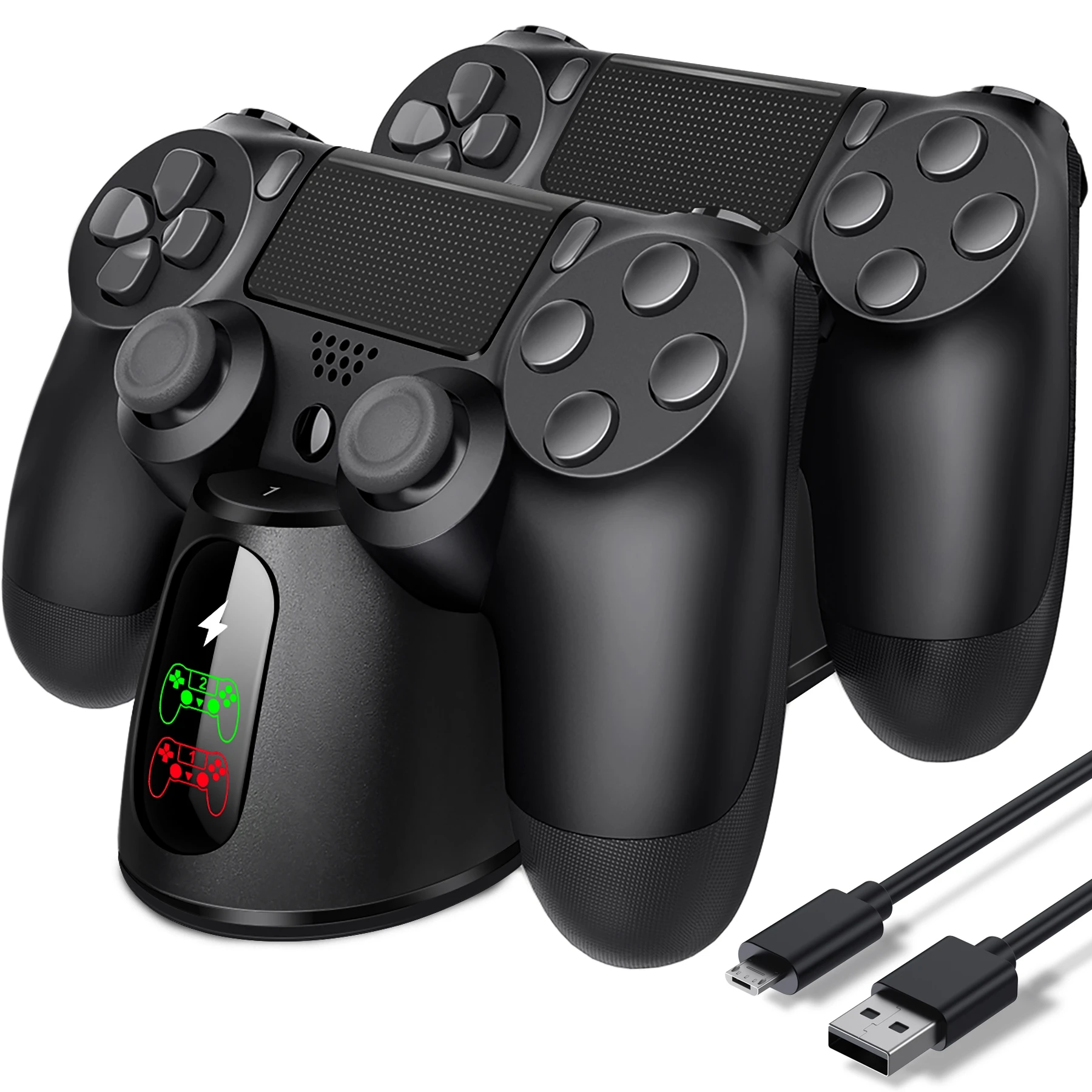 Beboncool-ps4コントローラー用のdualsense充電器,dualshock 4/playstation 4/ps4/pro/ps4  slimコントローラー用の充電ステーション