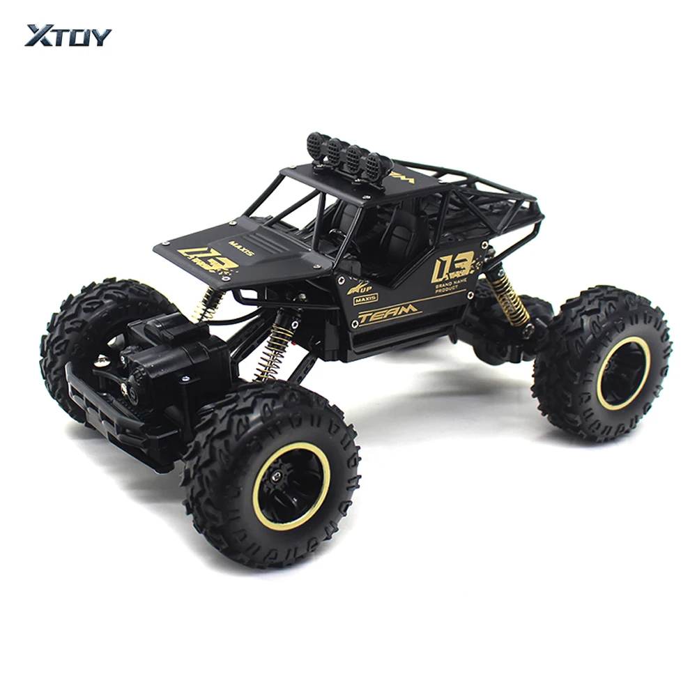 

RC Car 4WD Electric 2.4GHz Rock Cimbing Double Motors Alloy RTR Drift Bigfoot Remote Control Model Off-Road Vehicle 4x4 Car Toys