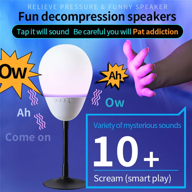 Bluetooth Audio Music LED Night Light Lamp Entertainment Funny Discoloration Decompression Toy Lamparas 40DEC2702