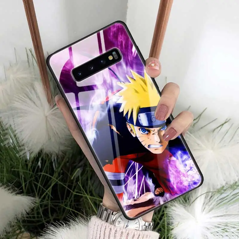 11 Наруто Саске закаленное стекло чехол для samsung Galaxy S10 S10e S9 S8 Note9 Note 10 Plus 5G A50 A30 силиконовый край задняя оболочка - Цвет: 11