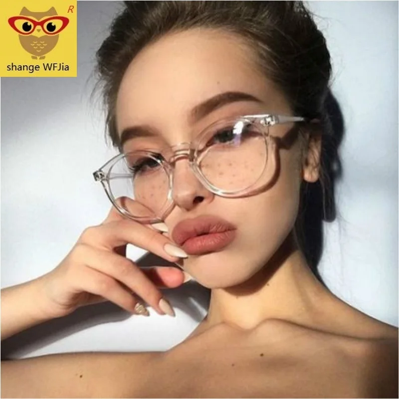 

Fashion Transparent round glasses clear frame Women Spectacle myopia glasses Men EyeGlasses Frame nerd optical frames clear