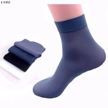 

4 Pairs Man Socks Set Polyester Cotton Tube Socks Disposable Bath Socks for Business Men Traveling/Vacation Unisex