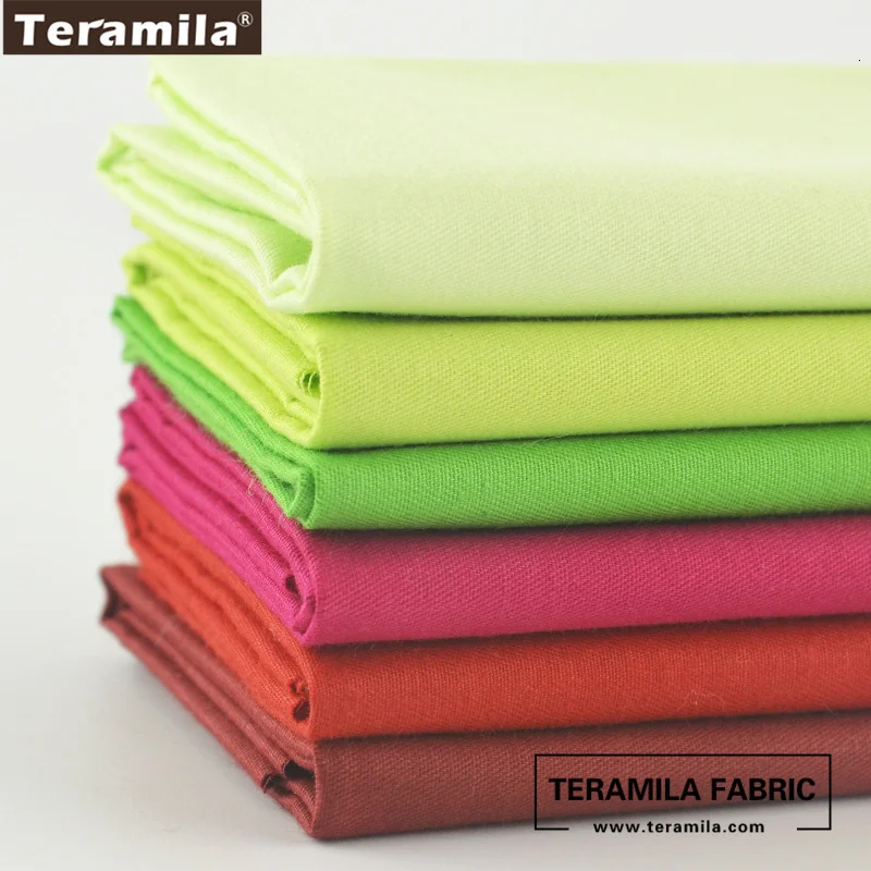 Хлопок teramila ткани 25 сплошной цвет Шарм пакеты жира метр домашний текстиль для постельных принадлежностей лоскутное ремесло одежда