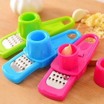 

Z New Sales Multifunction Garlic Press Mini Grinding Grater Garlic Crusher Peeler Press Grater Slicer Cutter Kitchen Tool