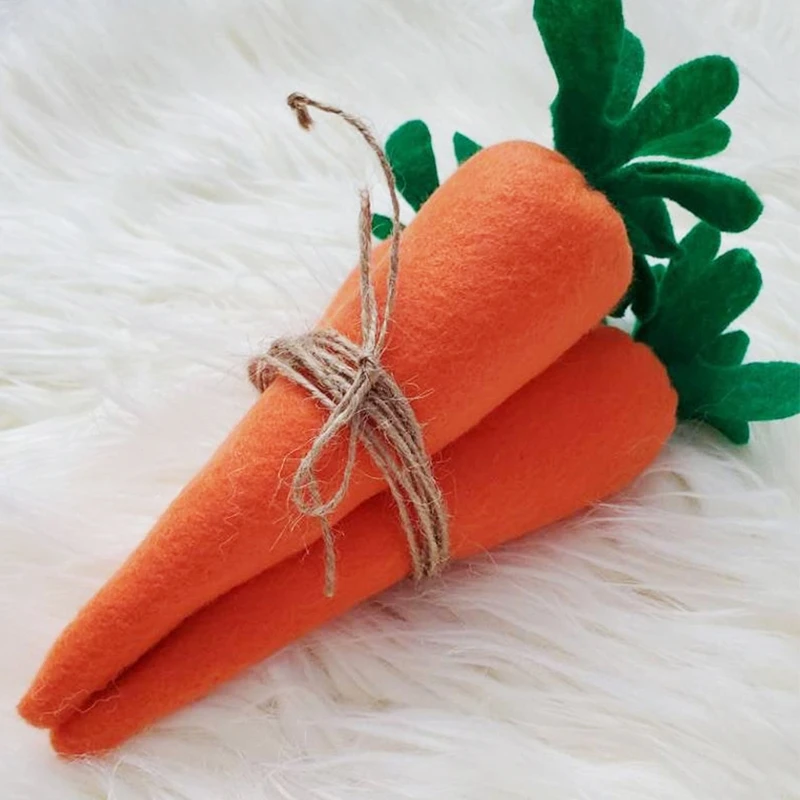 Food Photography Props Vegetable Ornaments Non Woven Carrot Easter Decorations Carrot Party Decorations Artificial Fruits Easter Toys Gift Garden Decoration