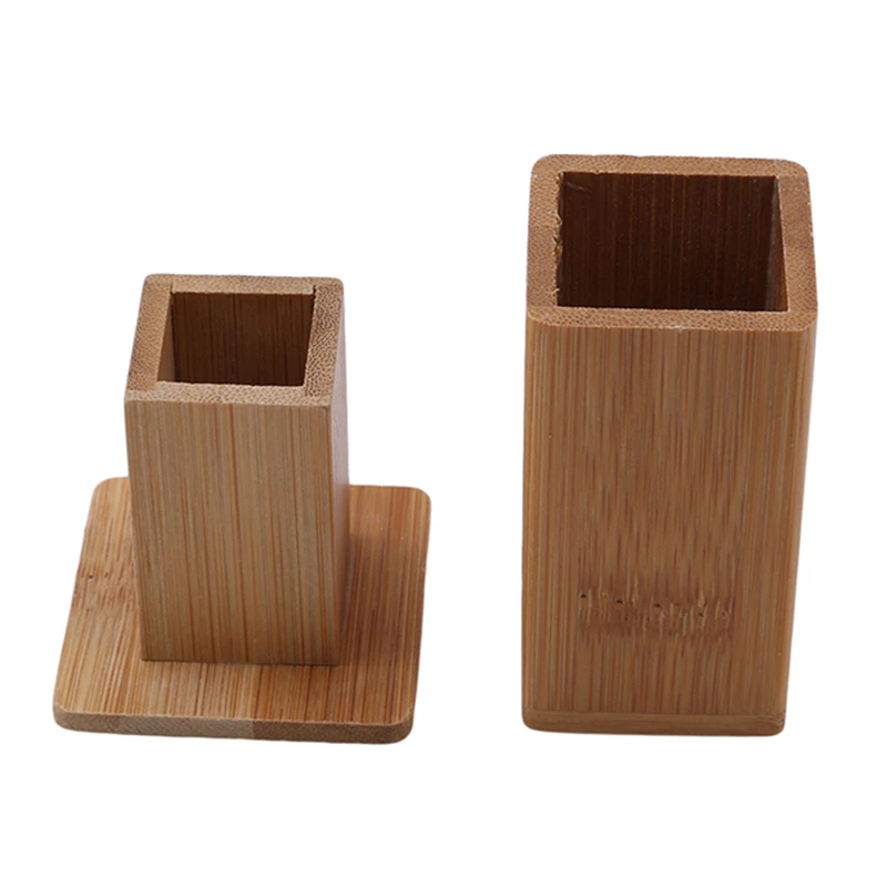 Bud Holder Base Room Decorate Square Toothpicks Holder Toothpick Case Kitchen Tools Portable Storage Case Bamboo Toothpick Box