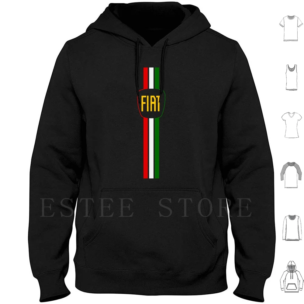Felpe Con Cappuccio Fiat Abarth Abarth 500 124 Fiat 500 Fiat 600 Fiat Punto Fiat 124 124 Abarth Italy Racing Speed Rally