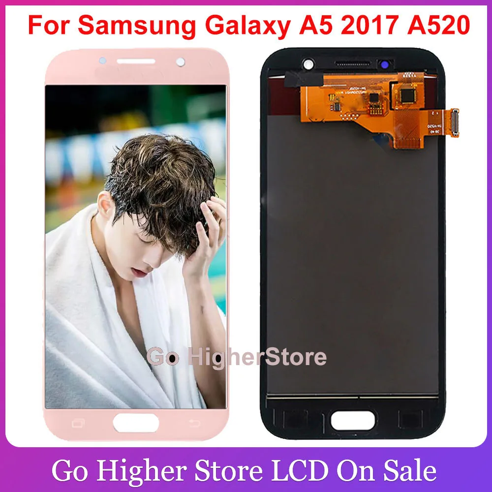 Для Samsung Galaxy A5 2017 A520 ЖК-дисплей с сенсорным экраном в сборе SM-A520F A520M A520F/DS телефона