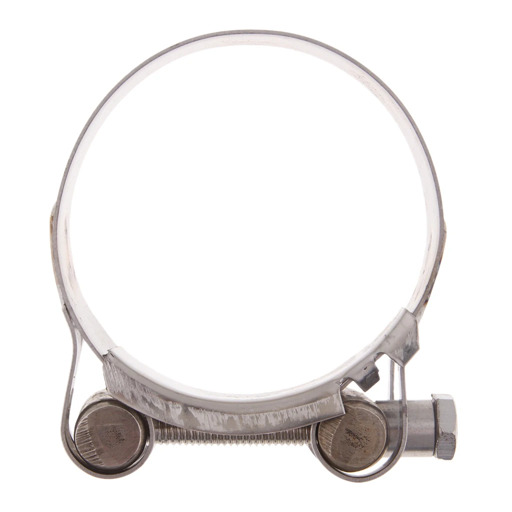Silver Motorbike Exhaust Clamp Clip Stainless Steel Muffler Silencer Clamps 48-51mm/52-55mm