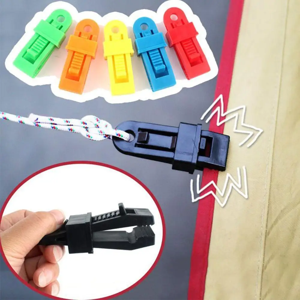 

Additional Tent Pull Clips 10PCS Awning Carpet Clips Plastic Lockable For Caravans Outdoor Camping Canopy Hook
