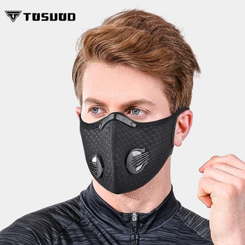 

TOSUOD PM 2.5 Face Mask Anti-PollutionWith Filter Training MTB Road Bike Activated Carbon Sports Dustproof Training Mask