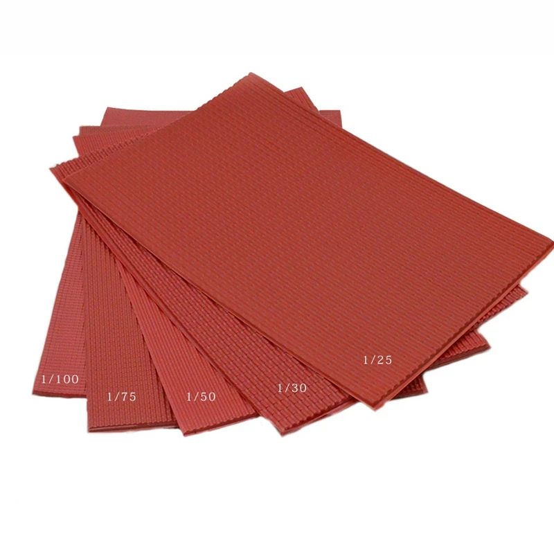 Hot Sale 5Pcs/Lot Scale Model Building Material Pvc Sheet Tile Roofs in Size 210X300Mm for Architecture Layout