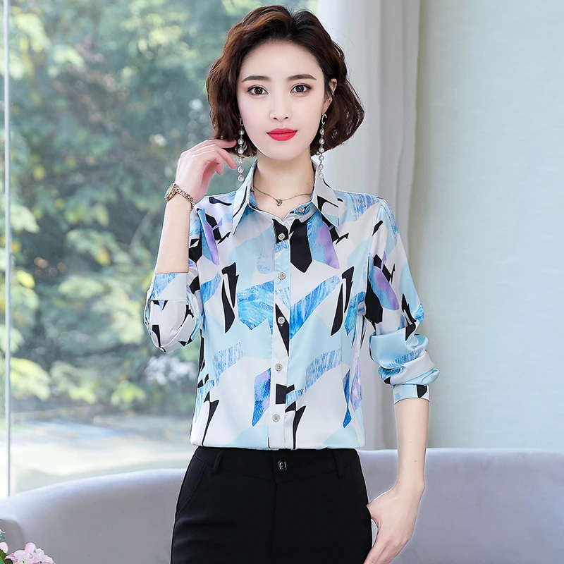 Korean Women Shirts Elegant Woman Pattern Blouse Shirt Plus Size Blusas Mujer De Moda Blusas Femininas Elegante Vintage Shirt OL - 4.00053E+12