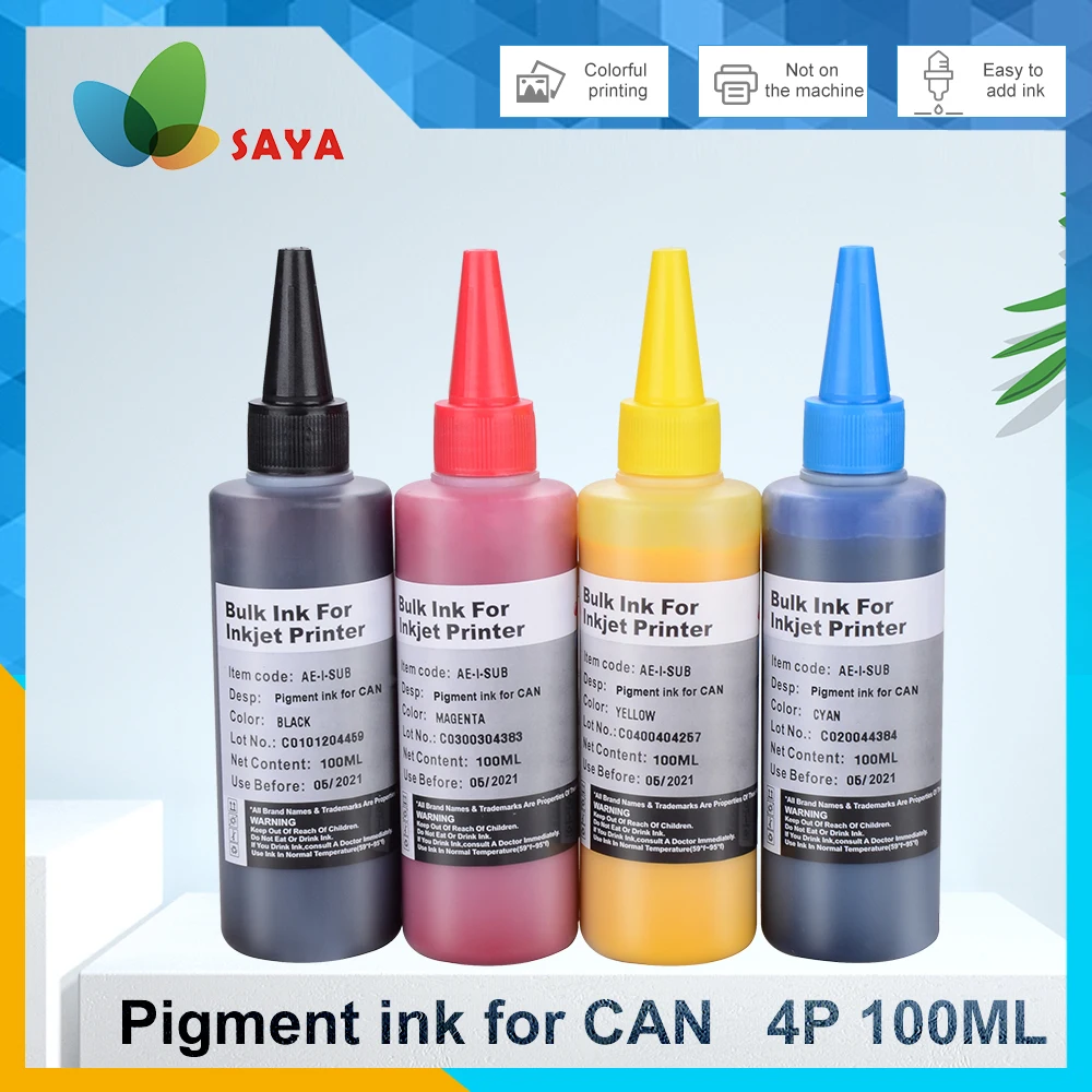 400ml CISS refill ink kit CMYK Waterproof PIGMENT Ink For CANON photo print Stamp | Компьютеры и офис
