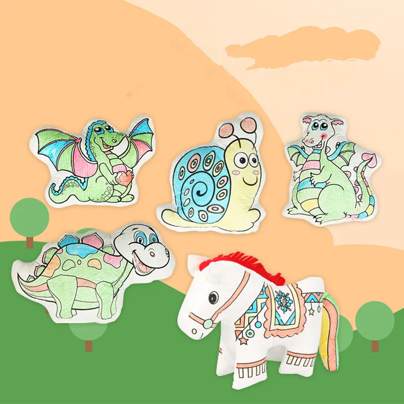

Children's painted dolls develop imagination and hands-on ability DuPont paper can wash pony puppet puzzle early education toys
