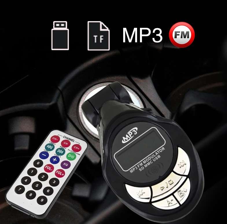 Автомобильное зарядное устройство для сигарет, Bluetooth, беспроводное автомобильное зарядное устройство, mp3-плеер, AUX вход, 5 В, 12-24 В, автомобильное
