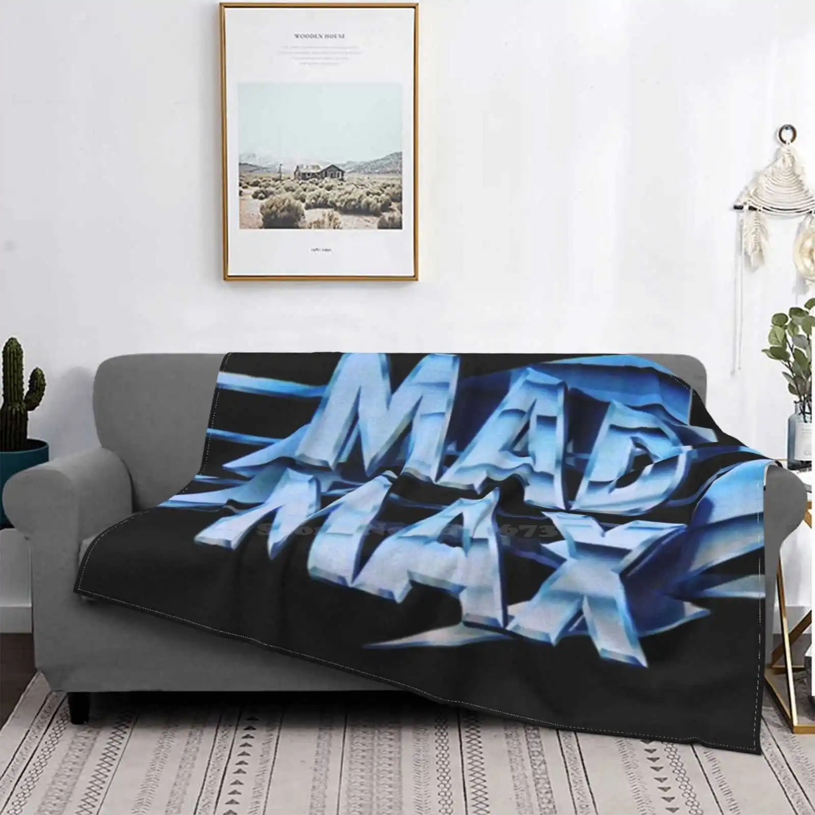 Классическое фланелевое одеяло высокого разрешения с логотипом Mad Max 1979 Catz