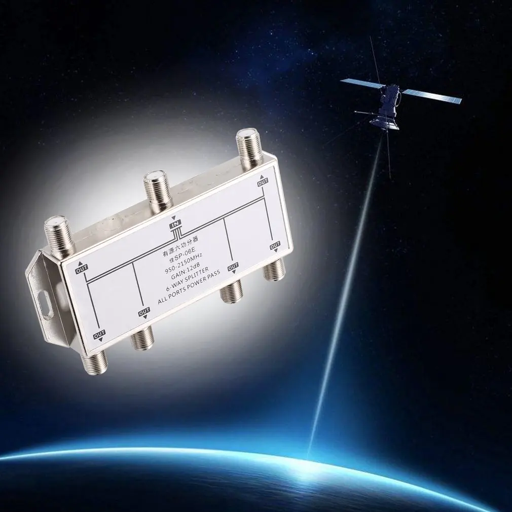 Mini6 Way спутниковая антенна кабель ТВ распределитель сигнала распределитель для SA tv/CA tv 950-2150MHz спутниковый приемник для SA tv/CA tv