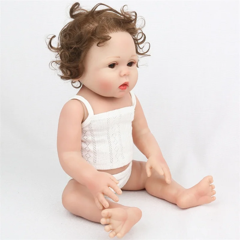 45 см полностью силиконовые Reborn Baby новые милые новорожденные куклы Новорожденные детские игрушки модные реалистичные Reborn Baby куклы для младенцев подарок