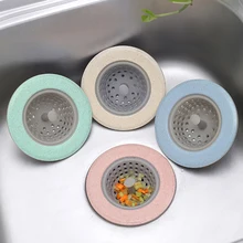 Silicone Wheat Straw Kitchen Filter Strainer Bathroom Shower Drain Sink Drains Cover Sewer Hair Filter 4 Colors