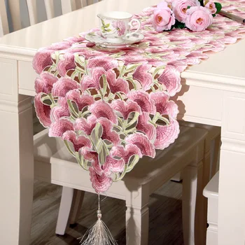 

ok Modern Minimalist Embroidered Pink Rectangular Table Flag Embroidered Tablecloth Table Flag