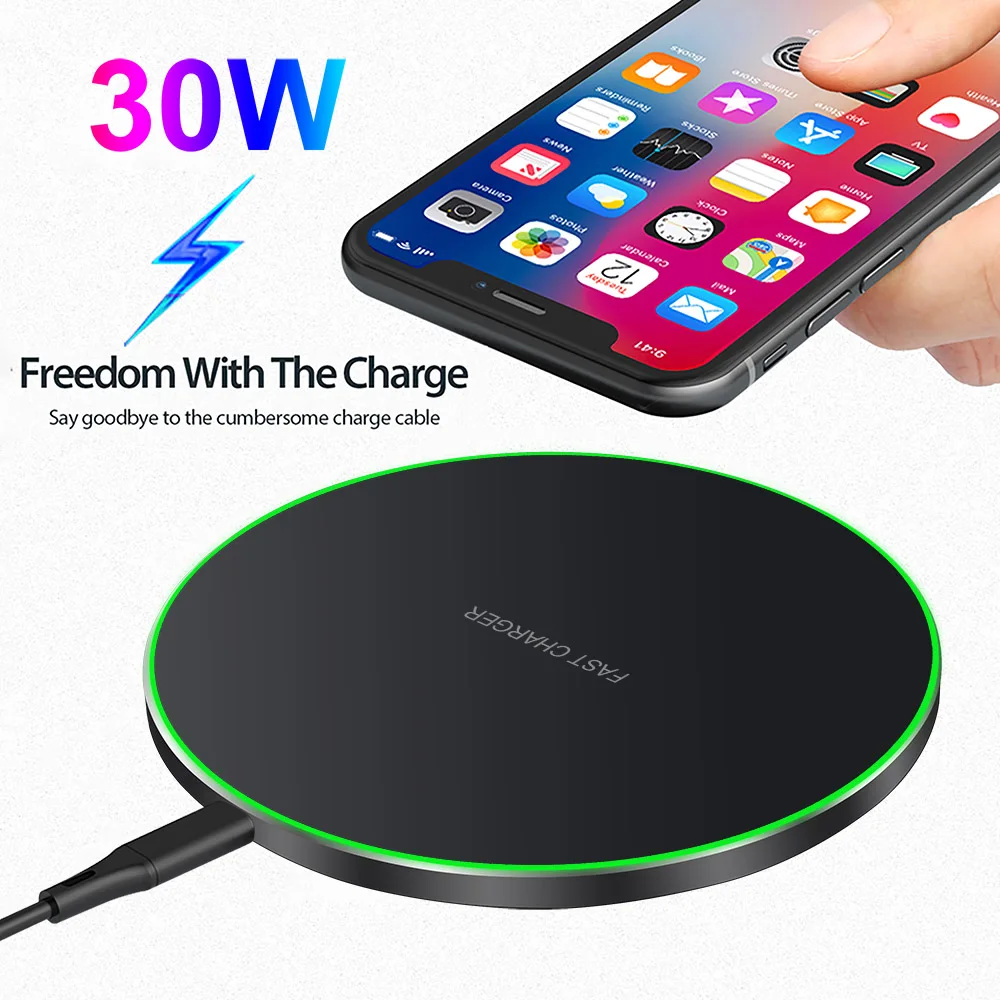 samsung wireless charger trio 30W Qi Wireless Charger for iPhone 12 11 XS XR X 8 20W Fast Charging Pad For Xiaomi Mi 11 10 Huawei Mate 40 Pro Samsung S20 S10 oneplus wireless charger