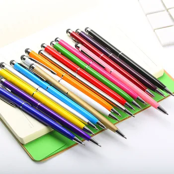 

2 PCS/LOT Metal Gel pens 1.0 mm black oil ink Retractable ( turning ) ballpoint pens 14.2 cm x 0.6 cm Size Office&School writing
