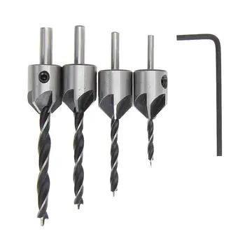 

Woodworking Oblique Hole Locator Drill Bits Pocket Hole Jig Kit Replaceable Drill Guide Drill Bit Set Puncher DIY Carpentry Tool