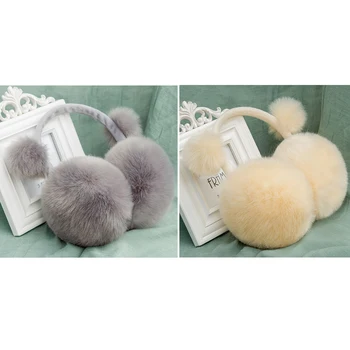 

Winter Earmuffs Lovers Ear Warmer Plush Faux Fur Girl Ladies 12 Colors Hot Plush Earmuffs With Bow Plush Winter Ear Warmers