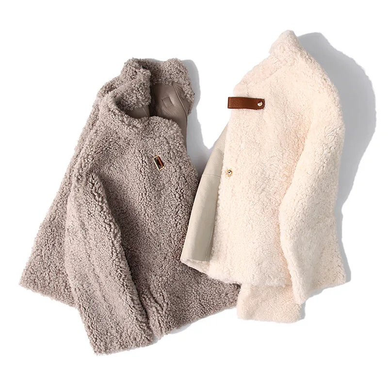 

Real Fur Coat Women Winter Coat Women Sheep Shearing Wool Jacket Two Side Wear Abrigos Mujer Invierno 2020 2C202W1506 YY686