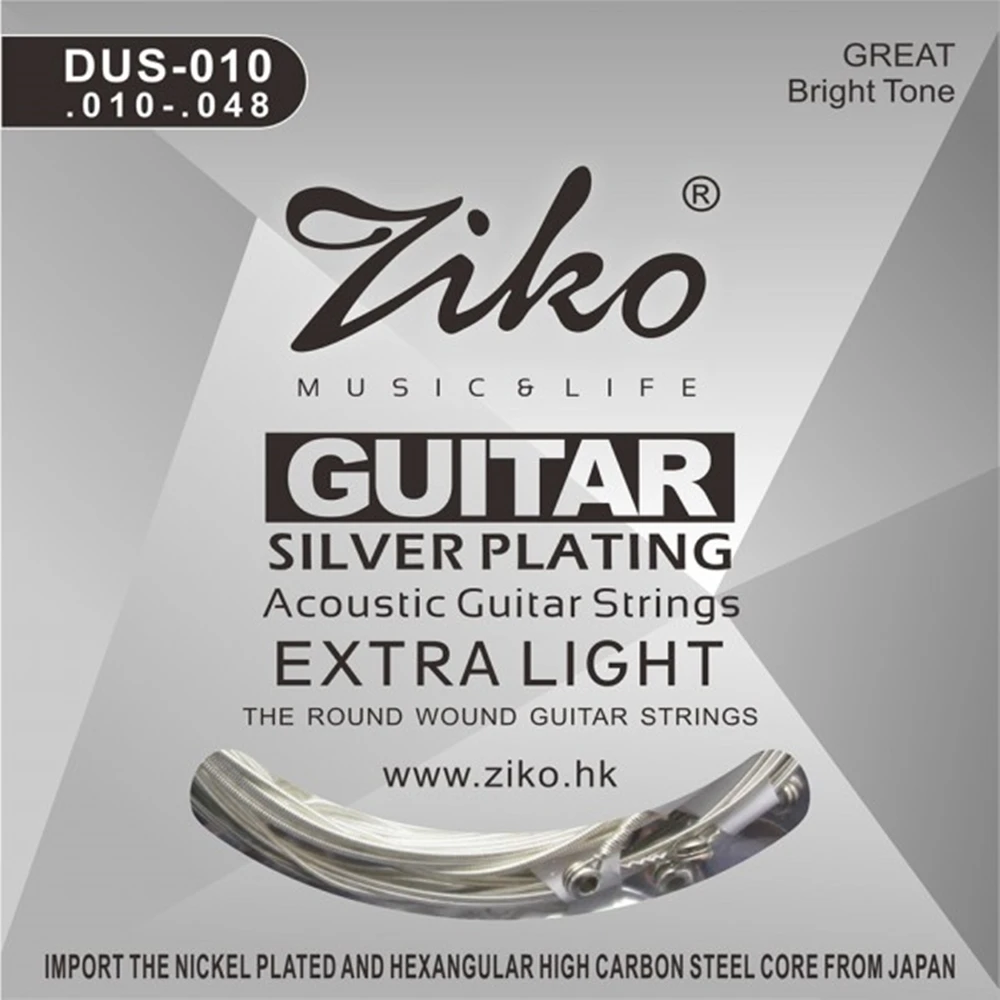 ZIKO-DUS-Series-Acoustic-Guitar-Strings-010-048-011-052-012-053-Inch-Hexagon-Carbon-Steel(4)