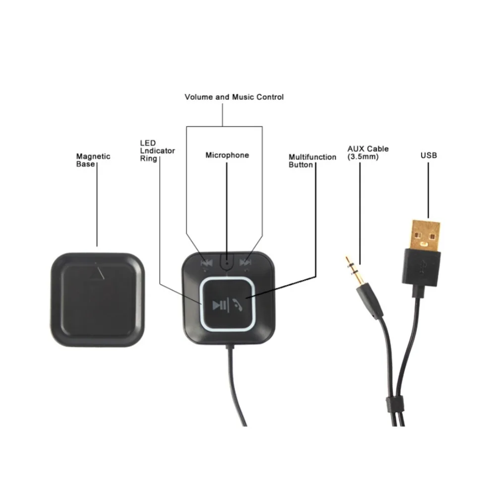 3,5 мм AUX аудио приемник беспроводной Bluetooth 4,0 приемники Handsfree адаптер Bluetooth автомобильный комплект