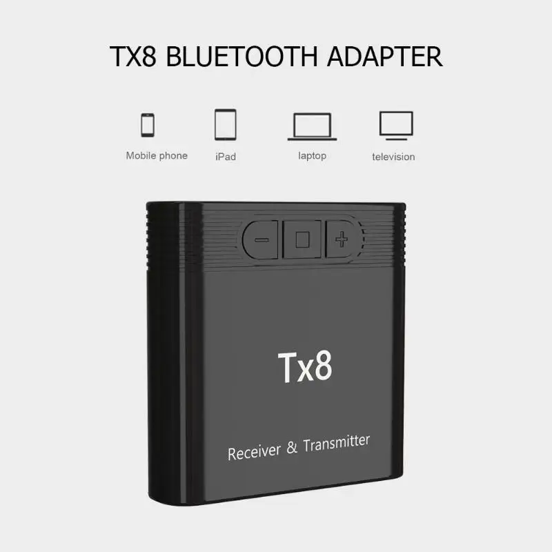2 в 1 Bluetooth передатчик приемник беспроводной 3,5 мм стерео аудио музыкальный адаптер максимальное расстояние передачи более 33 футов
